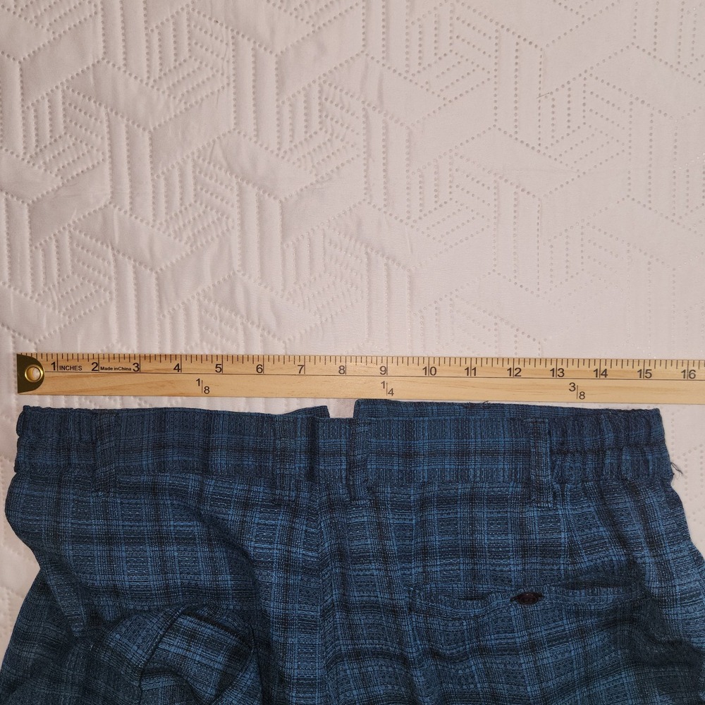 Vintage 80s Wear The Right Thing Men Shorts By Henri Valdise Blue zip Pleated M - Picture 12 of 13